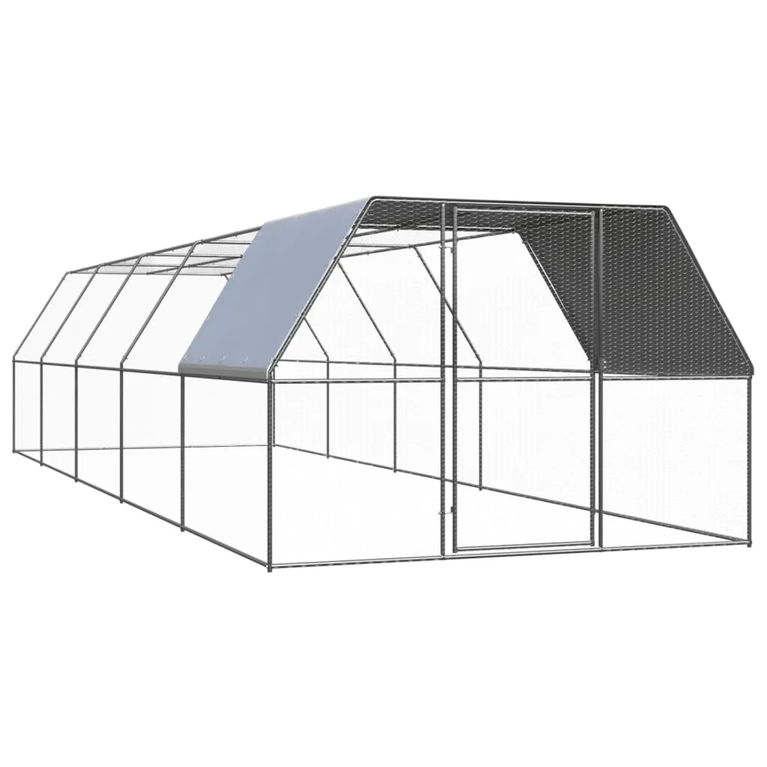 vidaXL Outdoor-Hühnerkäfig 3x10x2 m Verzinkter Stahl Modell 1