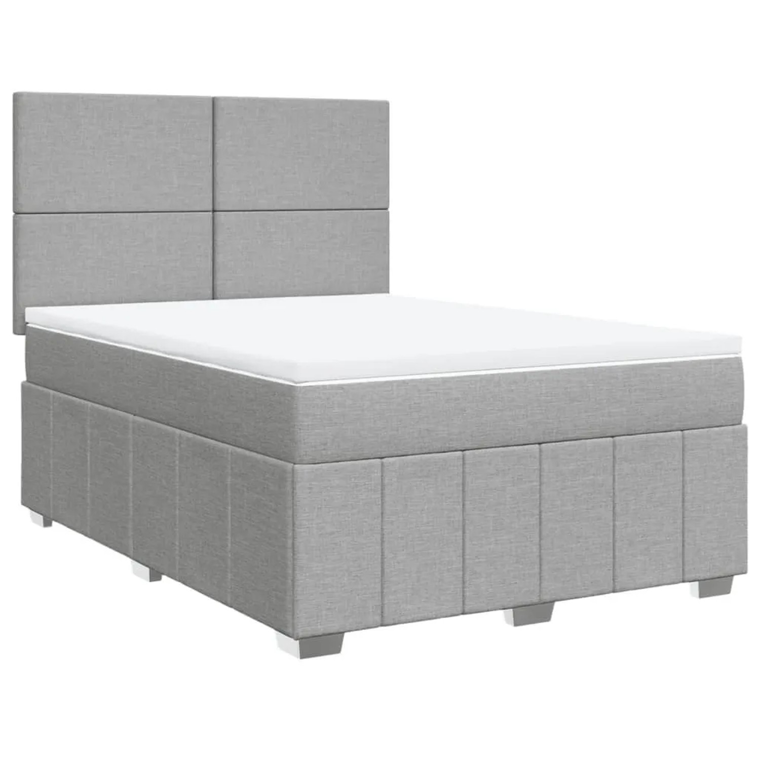 vidaXL Boxspringbett mit Matratze Hellgrau 140x200 cm Stoff 3291684 günstig online kaufen