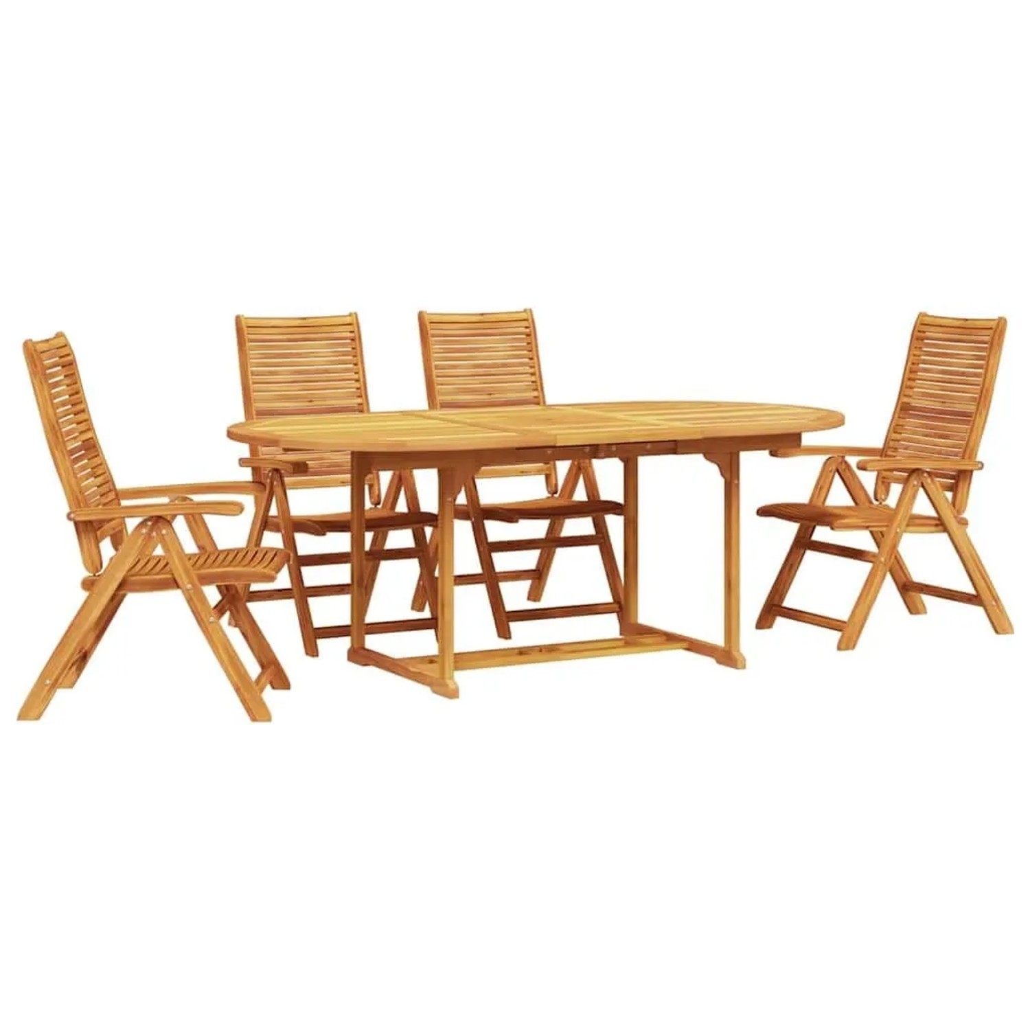 vidaXL Garten Essgruppe 5 Stk Braun Massivholz Akazie 3375714