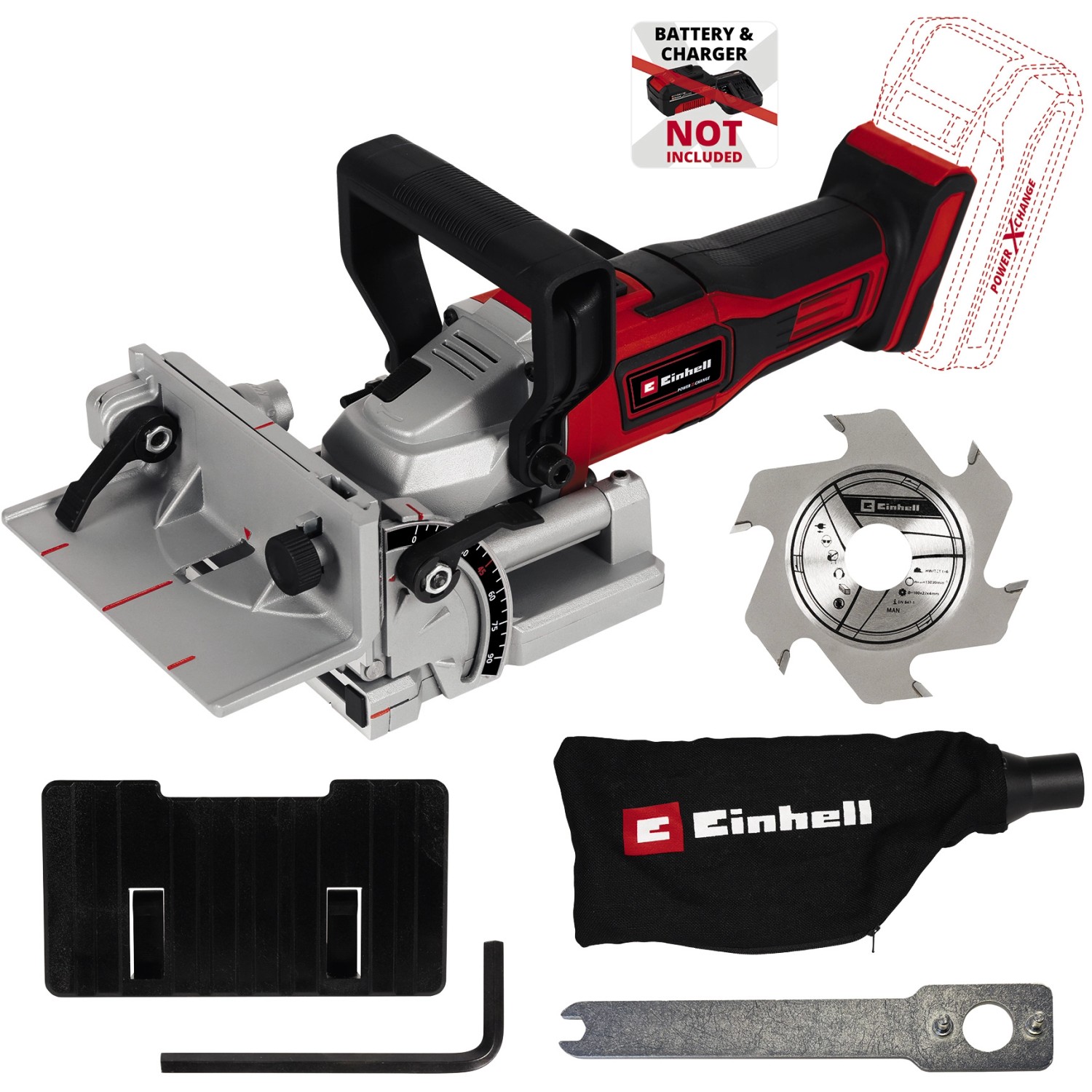 Einhell Power X-Change Akku-Flachdübelfräse TE-BJ 18 Li Solo