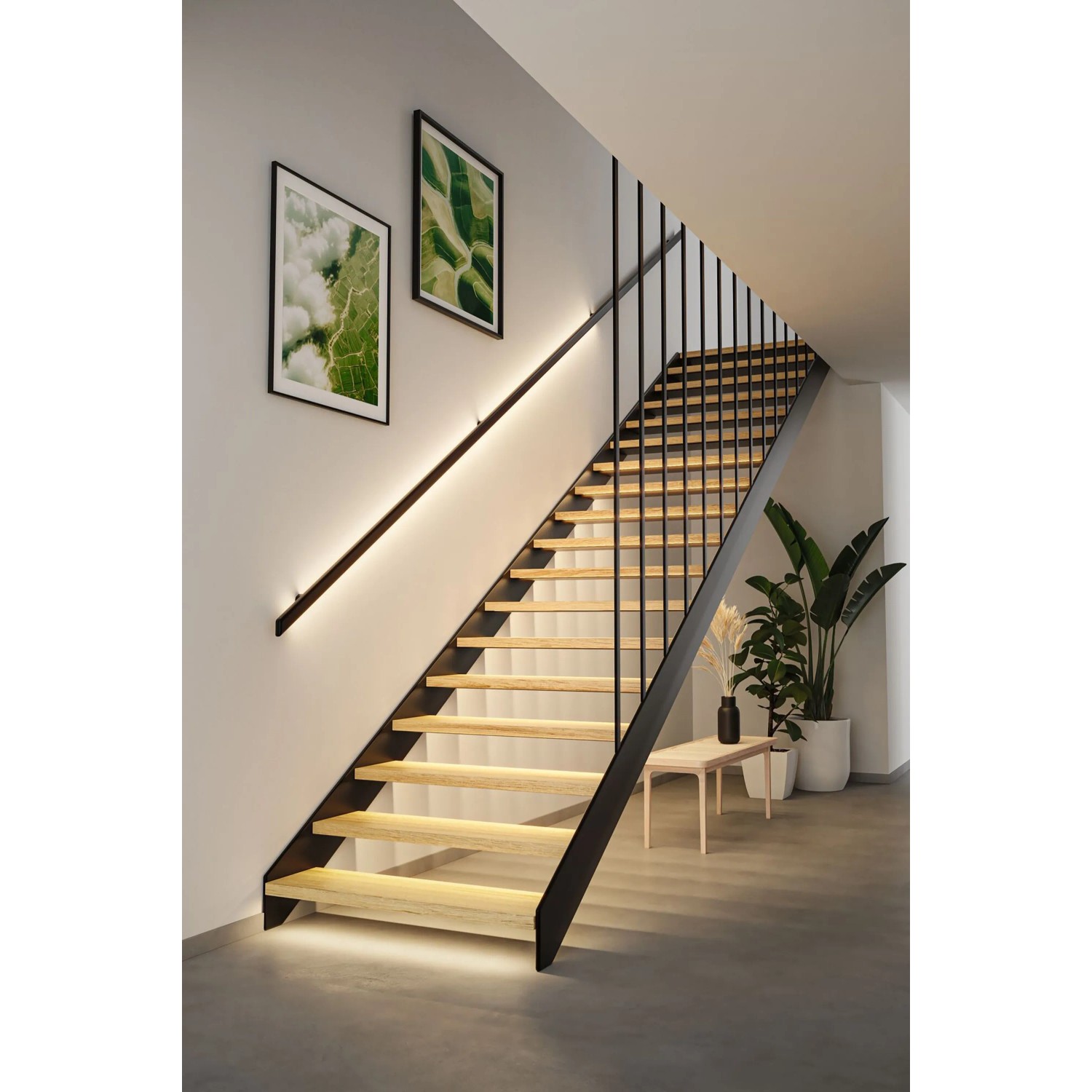 Paulmann MaxLED Stair LED-Streifen-Erweiterung für stilvolle Treppenbeleuchtung. Warme LED-Lichtleisten unter Stufen und Handlauf.
