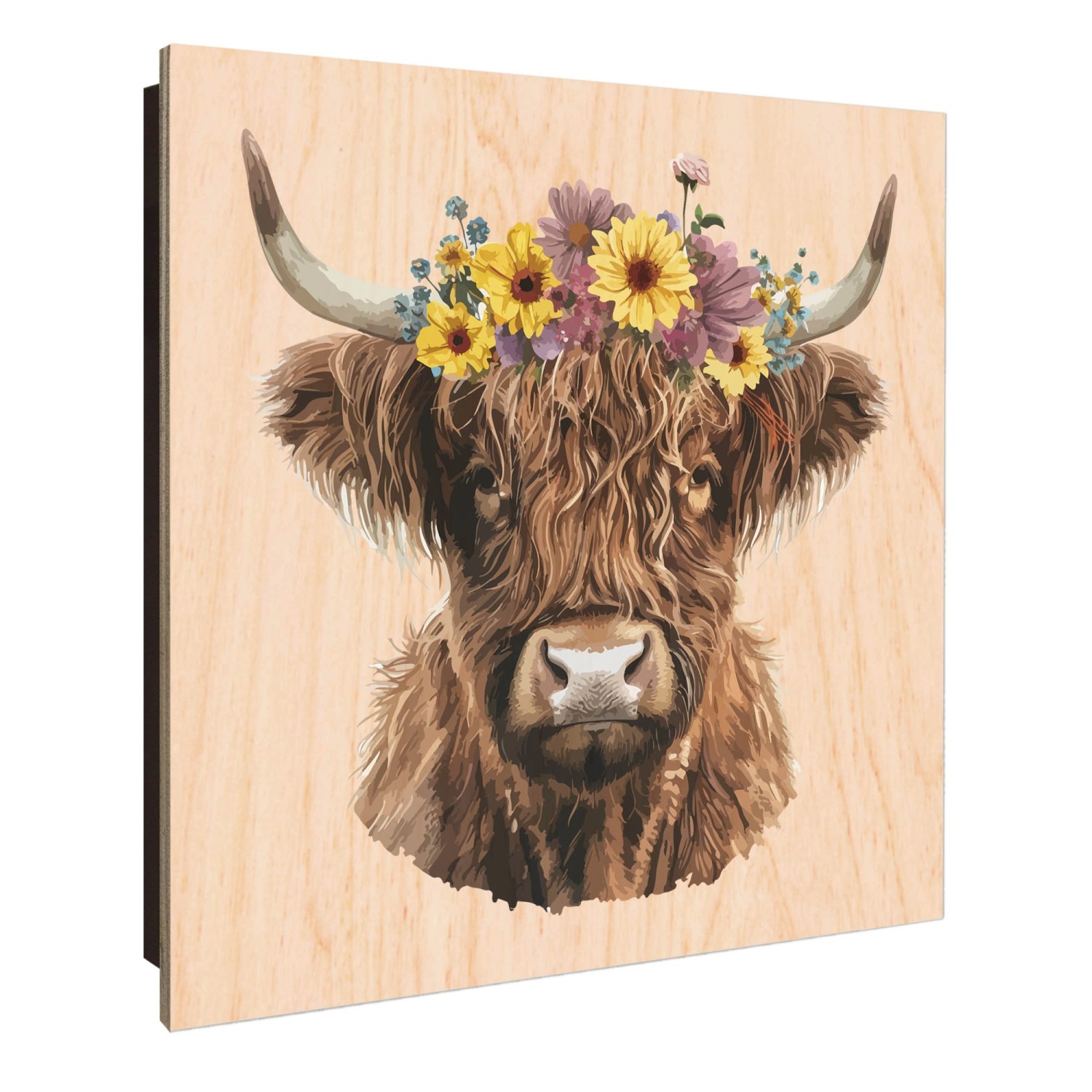 Banjado Schlüsselkasten Holz 30x30cm Schwarz Scharnier Rechts 50 Haken Desi günstig online kaufen