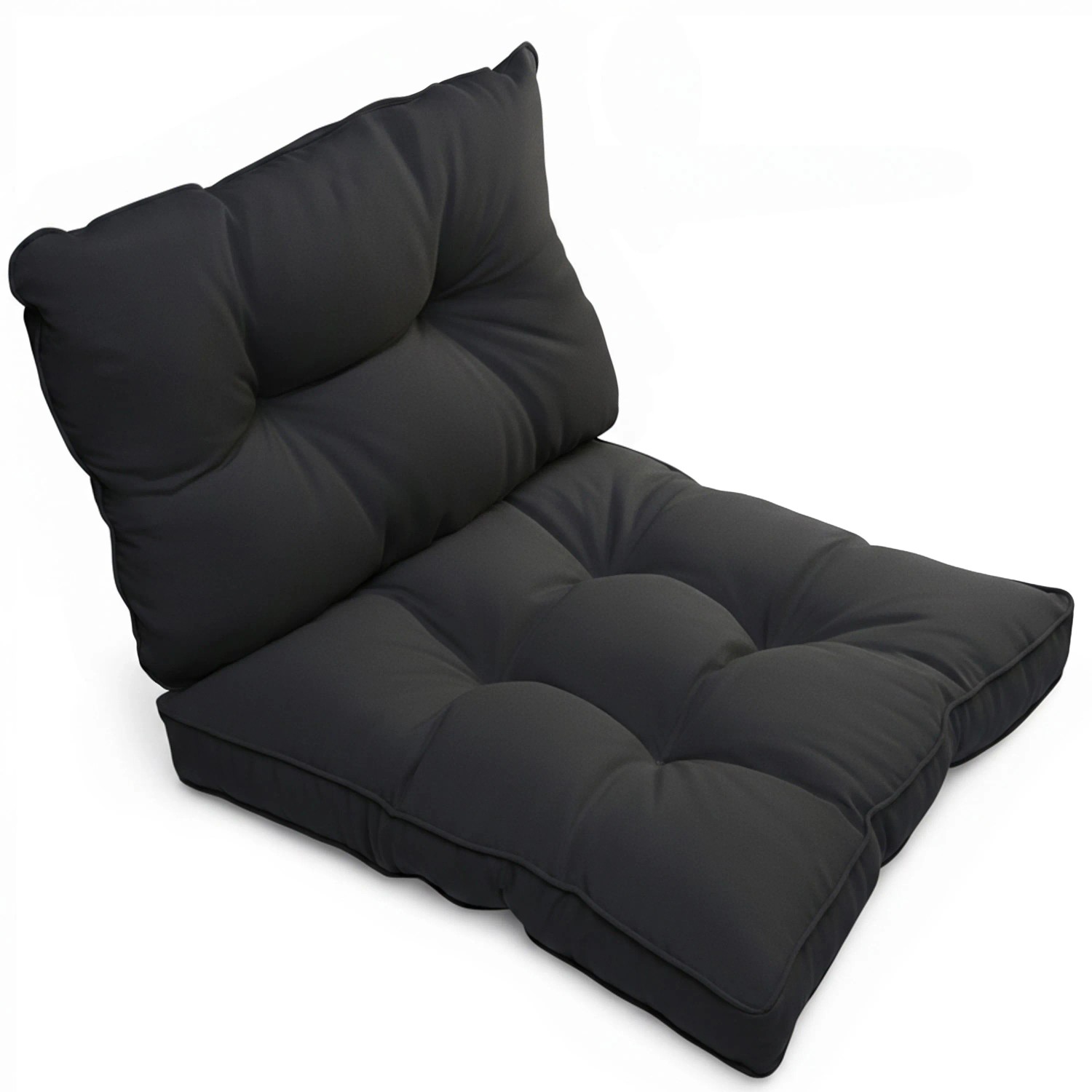 Beautissu Outdoor Loungekissen Flair 70x40cm 70x70cm Graphitgrau