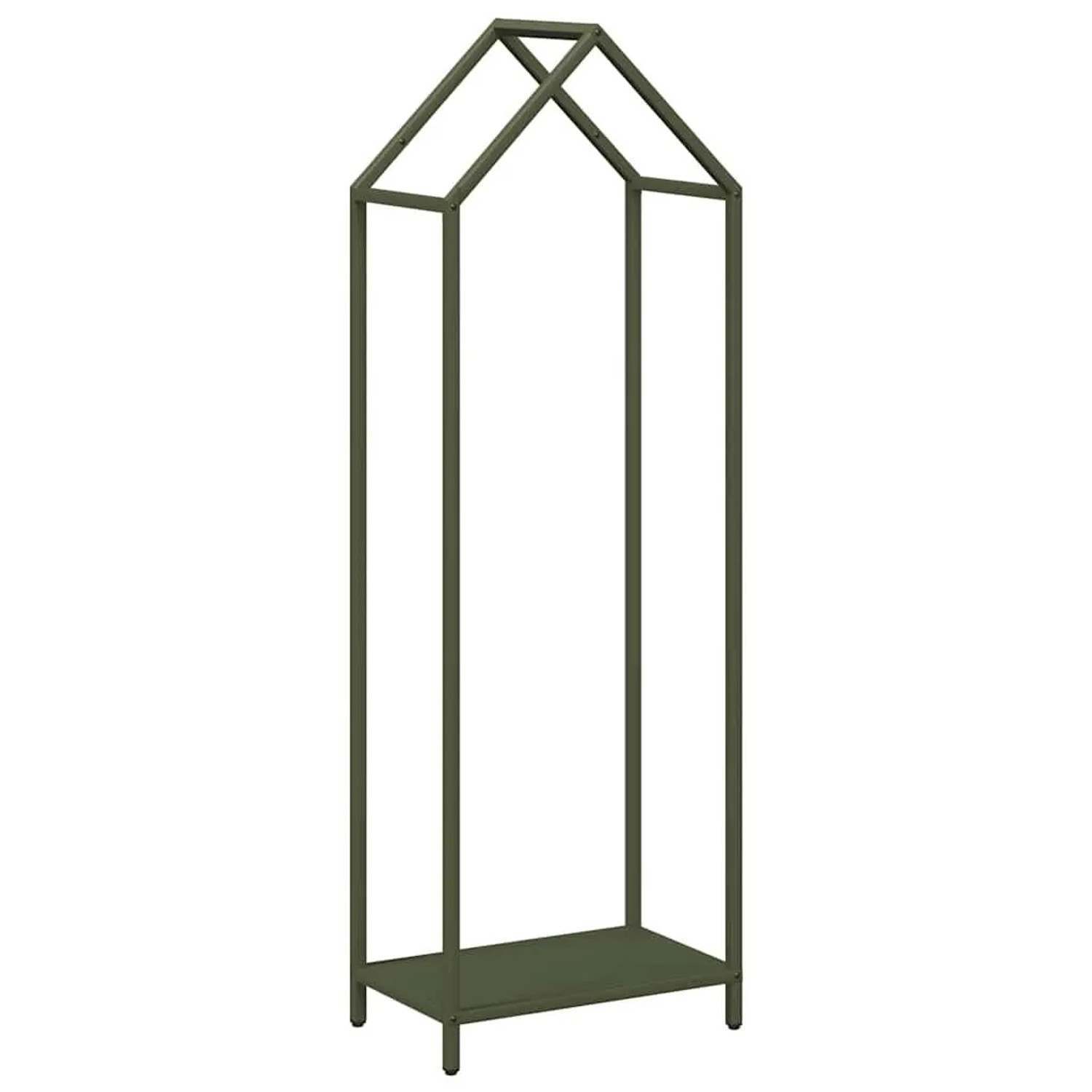 vidaXL Brennholzregal Olivgrün 40x25x120 cm Kaltgewalzter Stahl 864302
