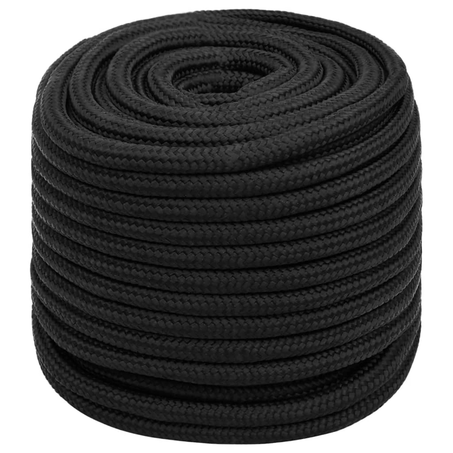 vidaXL Bootsseil Schwarz 18 mm 100 m Polypropylen 152525