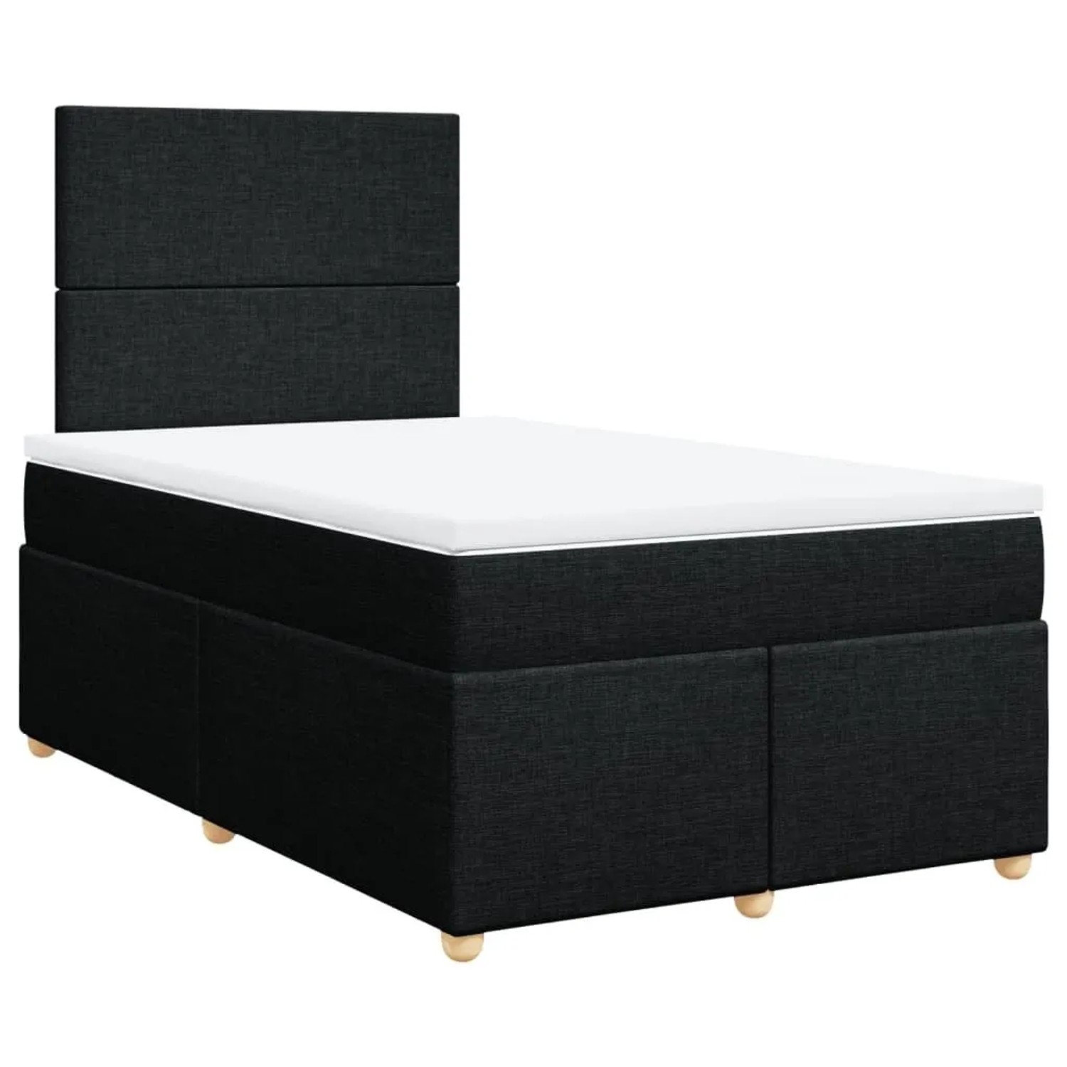 vidaXL Boxspringbett mit Matratze Schwarz 120x200 cm Stoff 3293542 günstig online kaufen