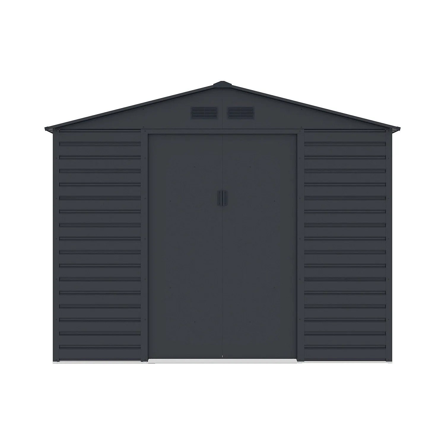 Vente-unique Schrebergartenhaus Adelmo Anthrazitgrau 267 cm