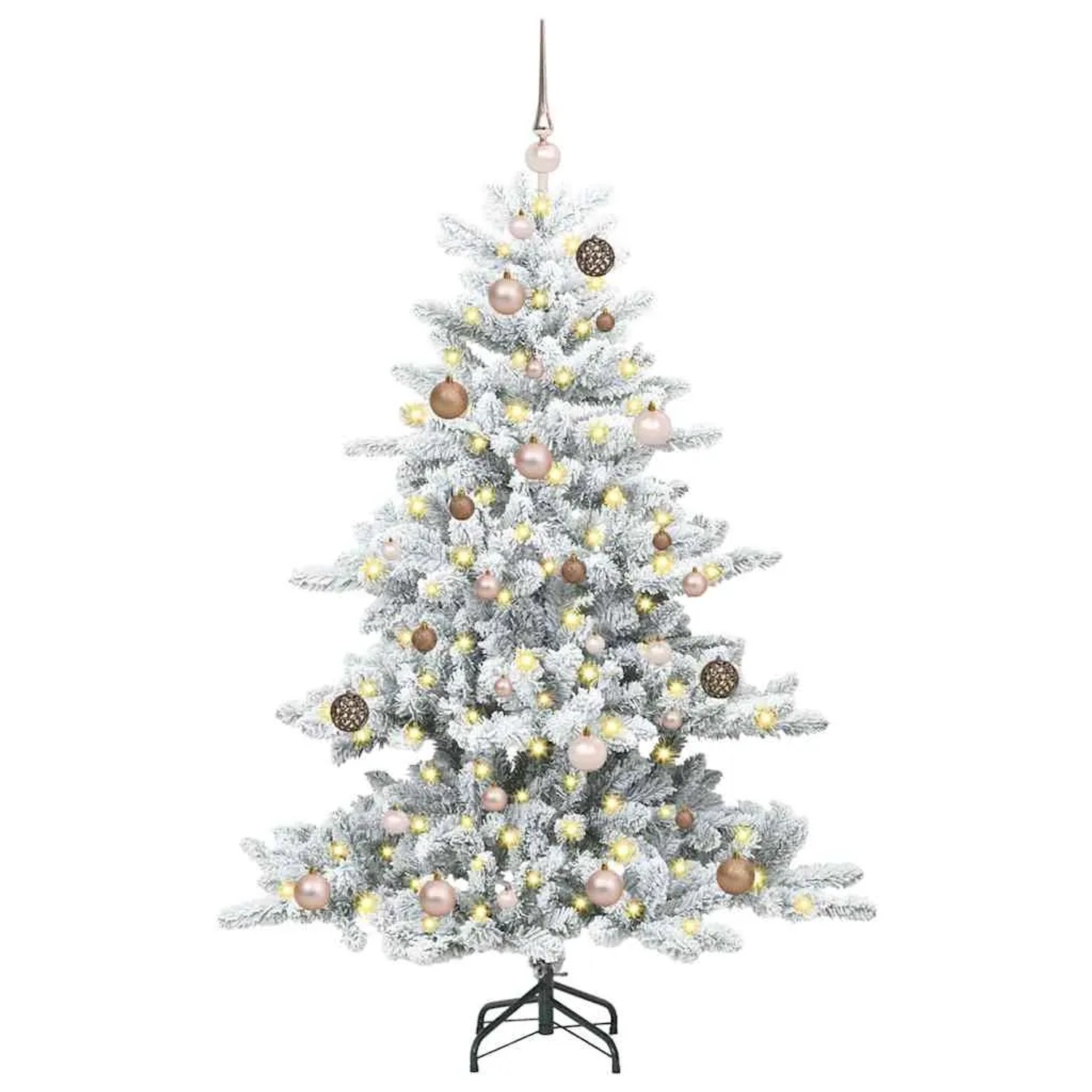 vidaXL Künstlicher Klappbarer Weihnachtsbaum mit 150 LEDs 150 cm PVC 3397703
