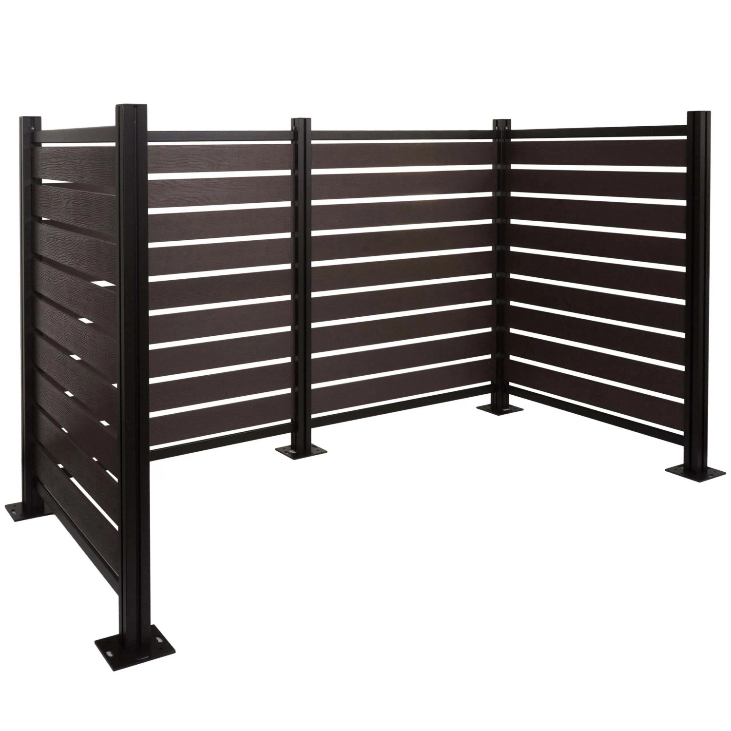 MCW Alu Mülltonnen-Zaun K57 Anthrazit 130x206x110cm
