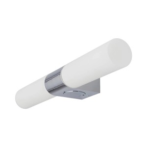 Lindby Wandleuchte Wandlampe Bad Ziva 9641003 Spritzwassergeschützt Modern in Chrom aus Metall 2-flammig E14 Badezimmerleuchte