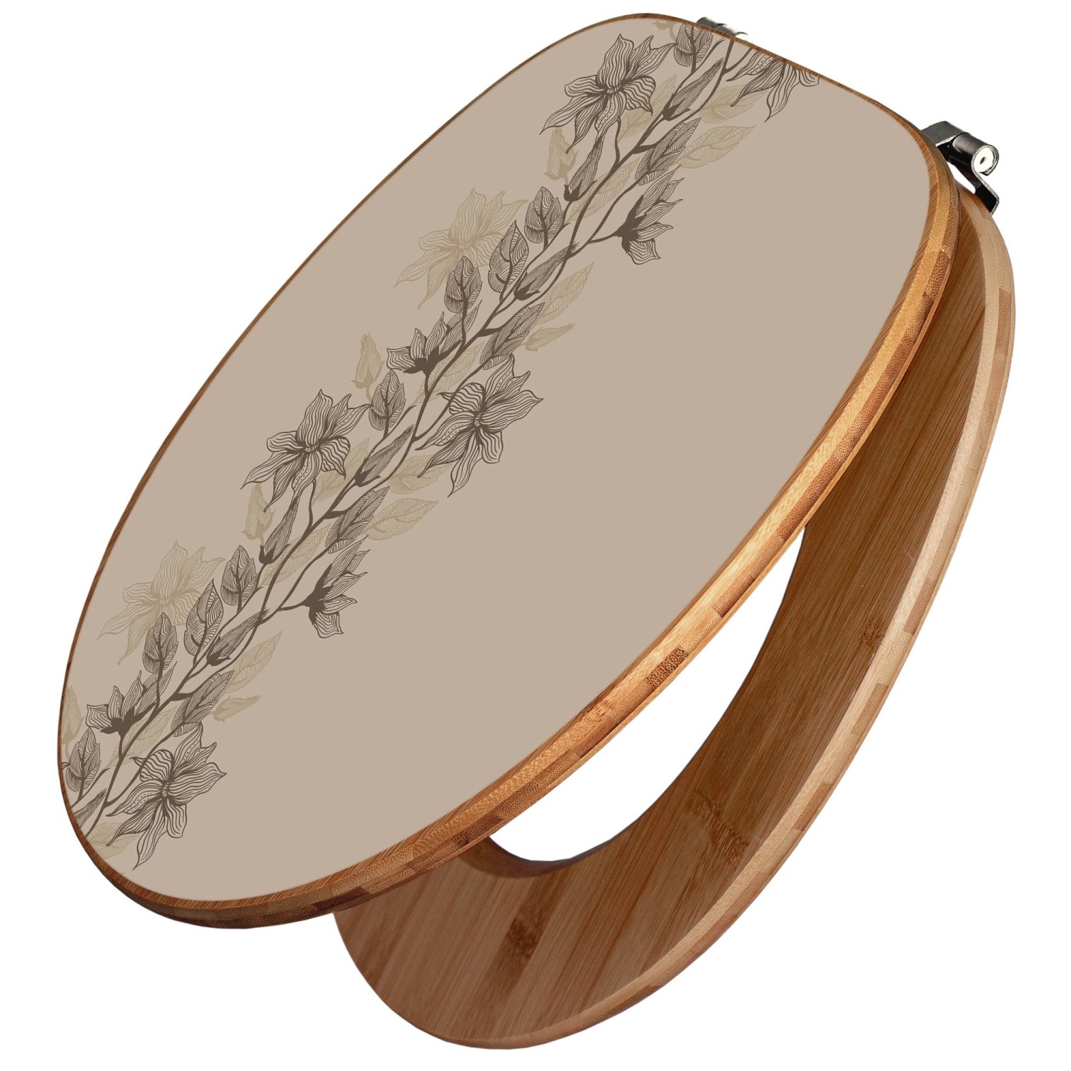 Banjado Design WC Sitz Bambus Toilettendeckel Toilettensitz Bambus Holz Klo günstig online kaufen