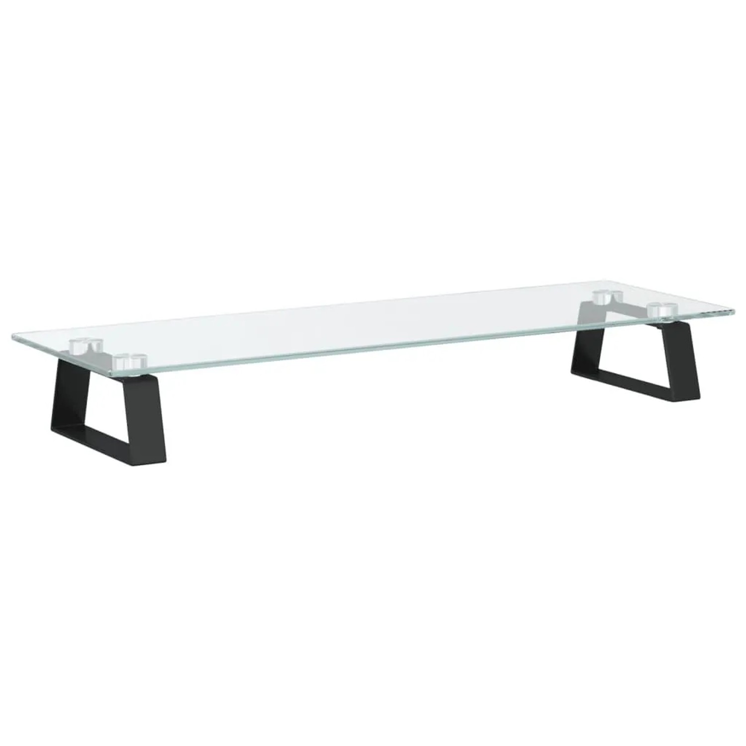 vidaXL Monitorständer Schwarz 60x20x8 cm Hartglas und Metall 374224
