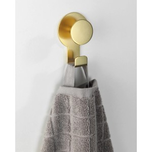 Wenko Wandhaken Blandas, gold-matter Edelstahl Handtuchhalter mit Handtuch.