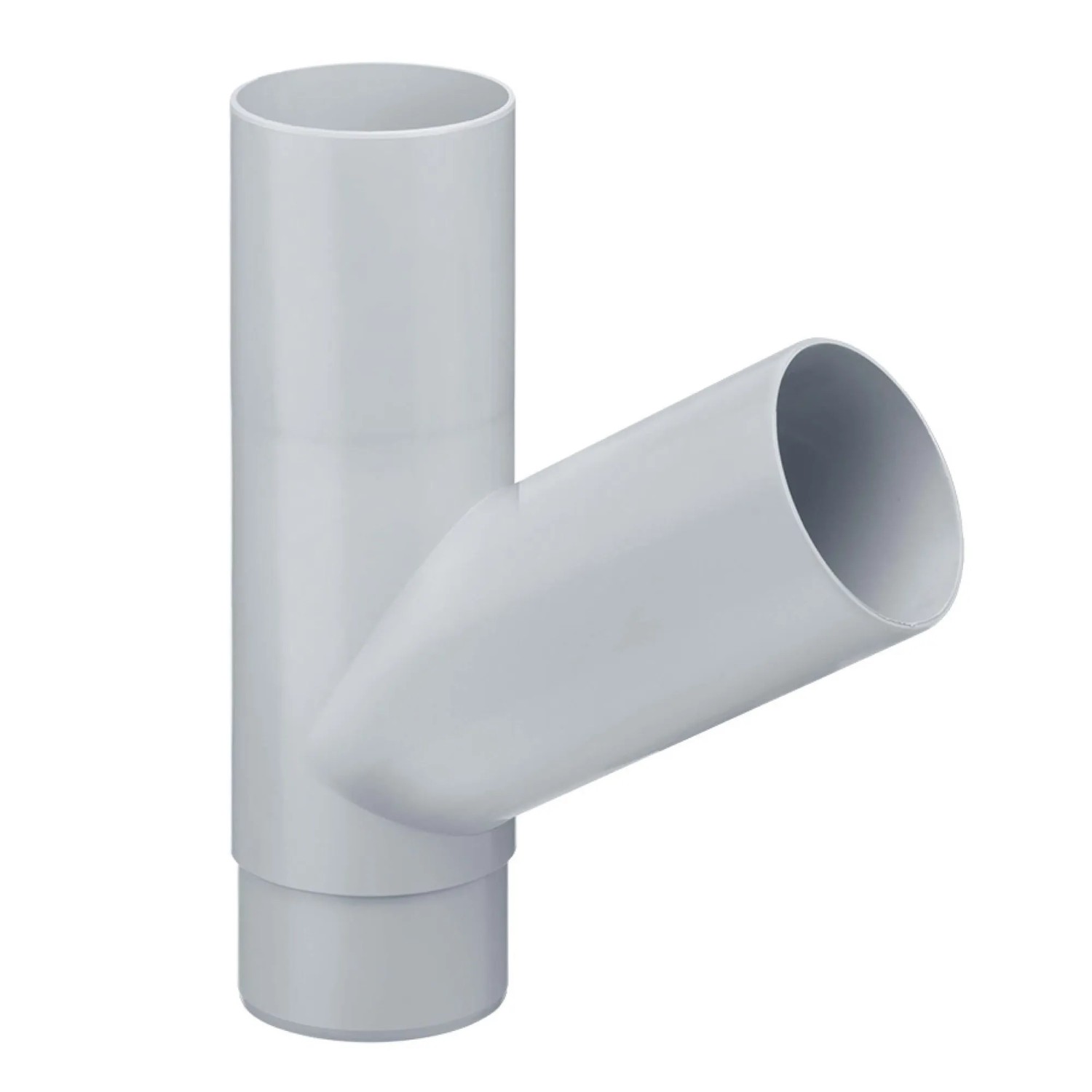 Inefa Abzweiger Fallrohr PVC 60 Grad DN 75/75 Grau Dachentwässerung