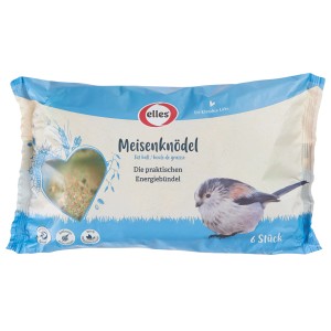 Elles Meisenknödel, 6 Stück im Netz, Wildvogelfutter für Futterhaus & Co.