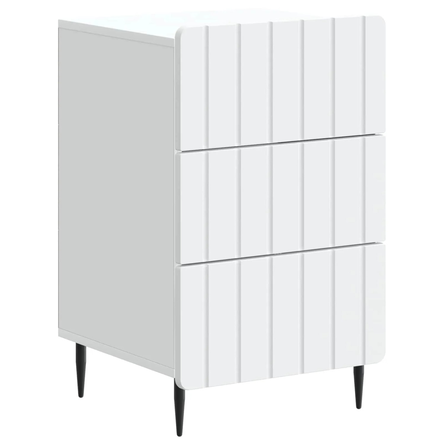 vidaXL Nachttisch mit Schubladen Weiß 43 x 41 x 68 cm Holzwerkstoff 894325