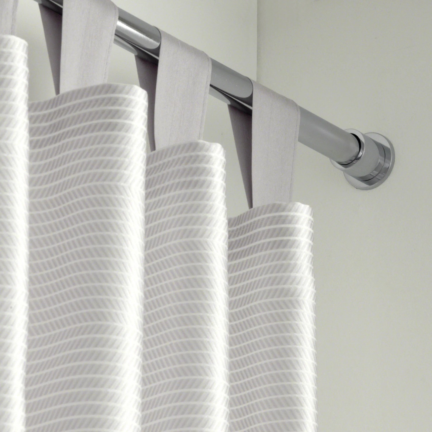 Gardinia Gardinenstange Chicago, 20mm, Edelstahloptik mit Vorhang.