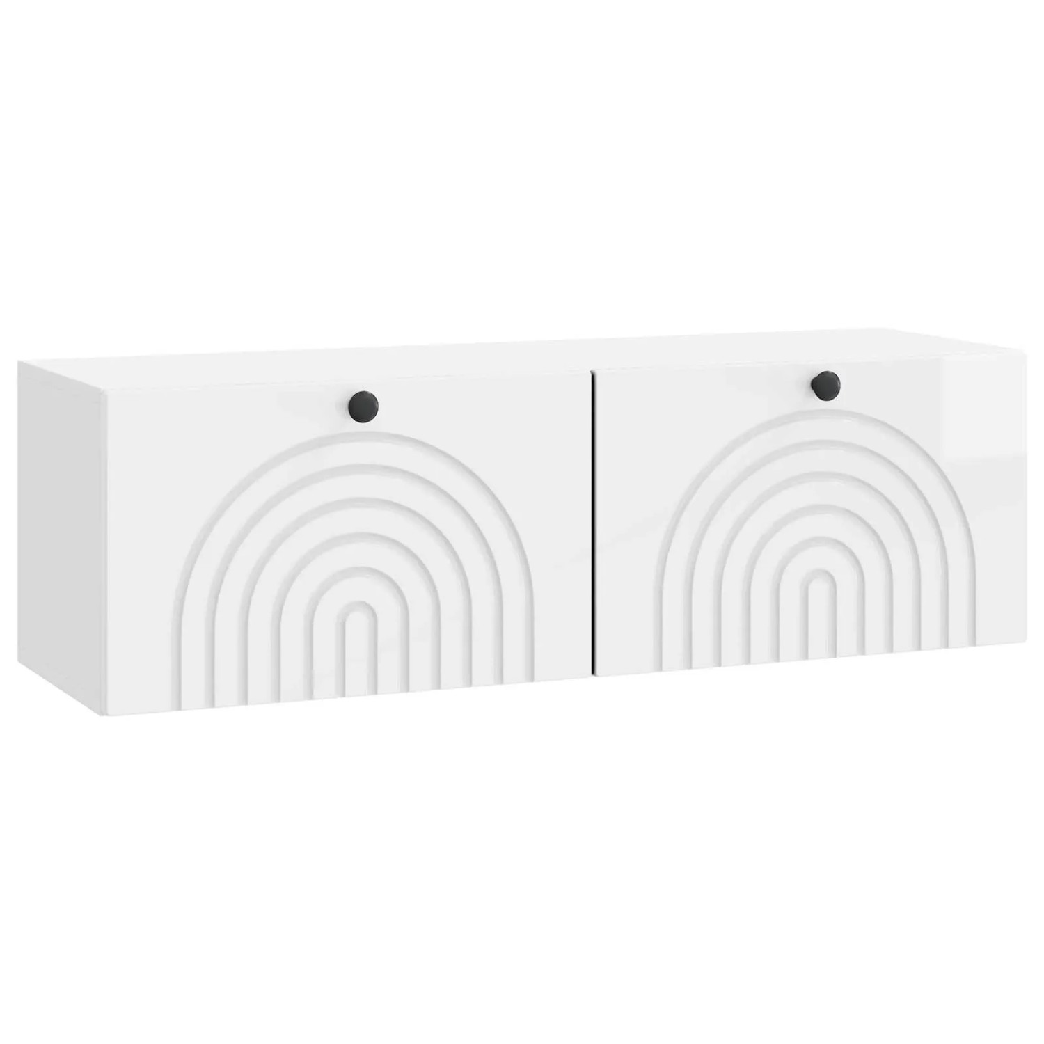 vidaXL Wandmontierter TV-Schrank Hochglanz Weiß 98 x 31 x 30 cm 898219