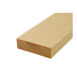 Rechteckleiste aus Kiefernholz, 80x13x2100 mm, für vielseitige Anwendungen im Innenausbau.