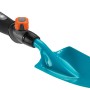 Gardena combisystem Blumenkelle aus Stahl, blau, mit ergonomischem Griff für Gartenarbeiten.