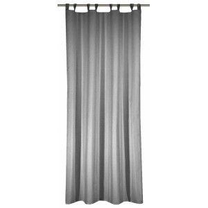 Dunkelgrauer Schlaufenschal Bert, 235x135 cm, als Fenstervorhang.