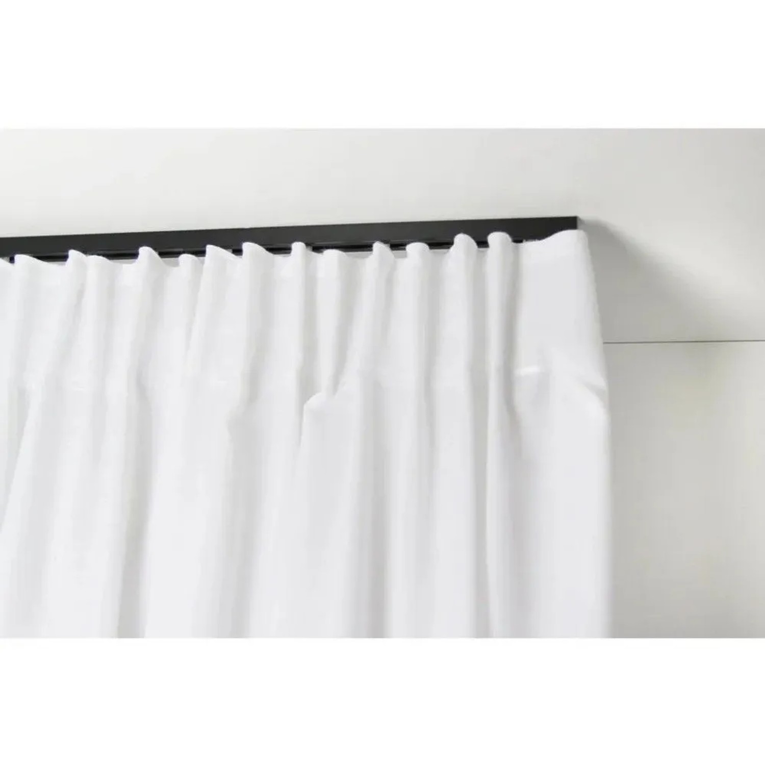 Deco-Raum Gardinenschiene nach Maß 1-Lauf Square Schwarz 380cm