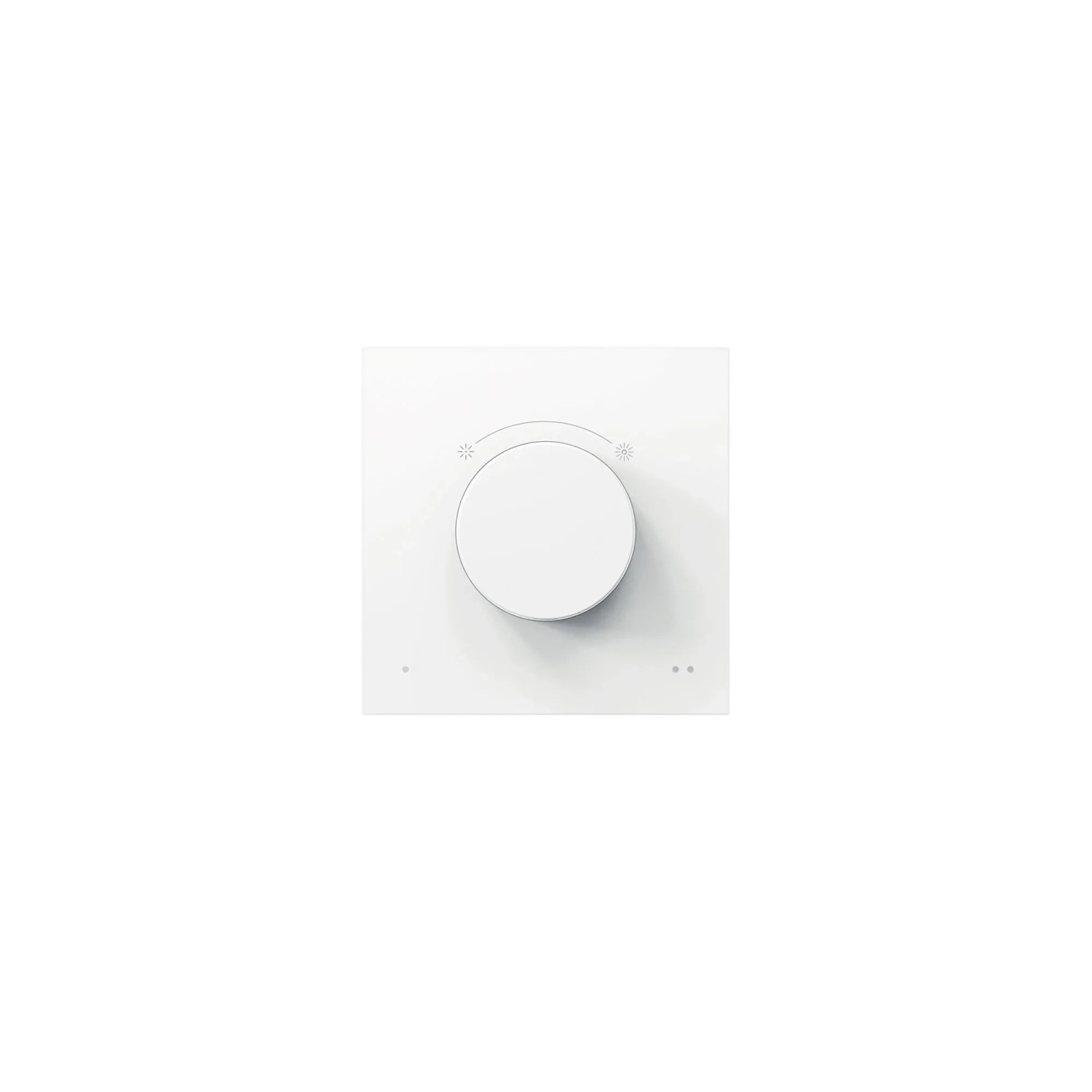 Weißer Philips Smart-Dial-Schalter mit Drehregler zur Lichtsteuerung und zwei Tasten. Akkubetrieben, konfigurierbar.