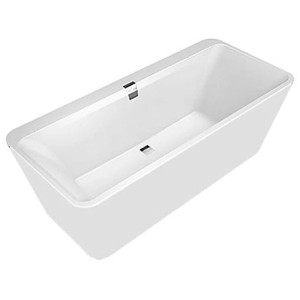 Freistehende, rechteckige Villeroy & Boch Badewanne Squaro Excellence Duo, 180x80 cm, Weiß.