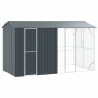 vidaXL Vogelkäfig Anthrazit 430 x 208 x 247 cm Verzinkter Stahl 3325153