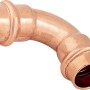 Kupfer Pressbogen, 90 Grad, Ø 18 mm, 2er Pack für Kupferrohr-Installationen.