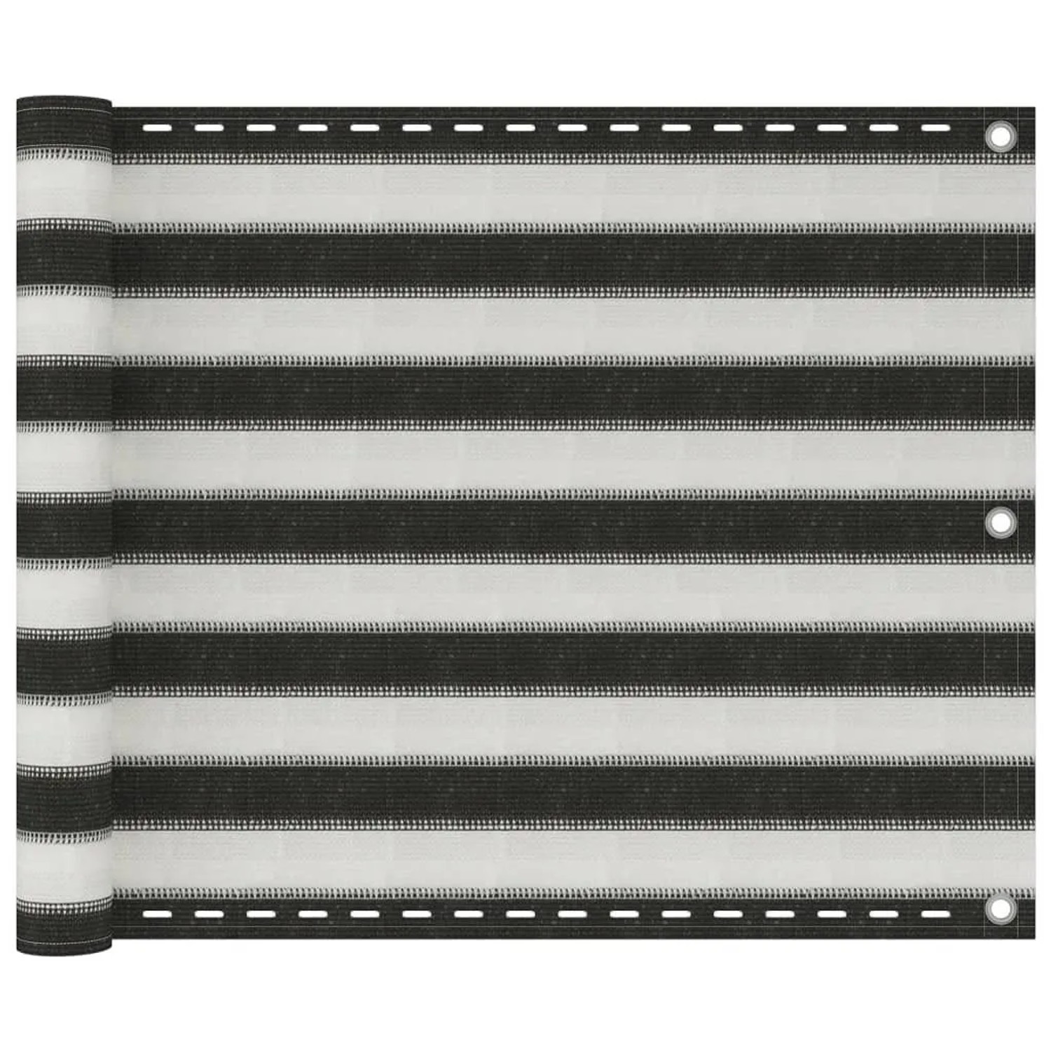 vidaXL Balkon Sichtschutz HDPE 75x600 cm Anthrazit und Weiß 42317