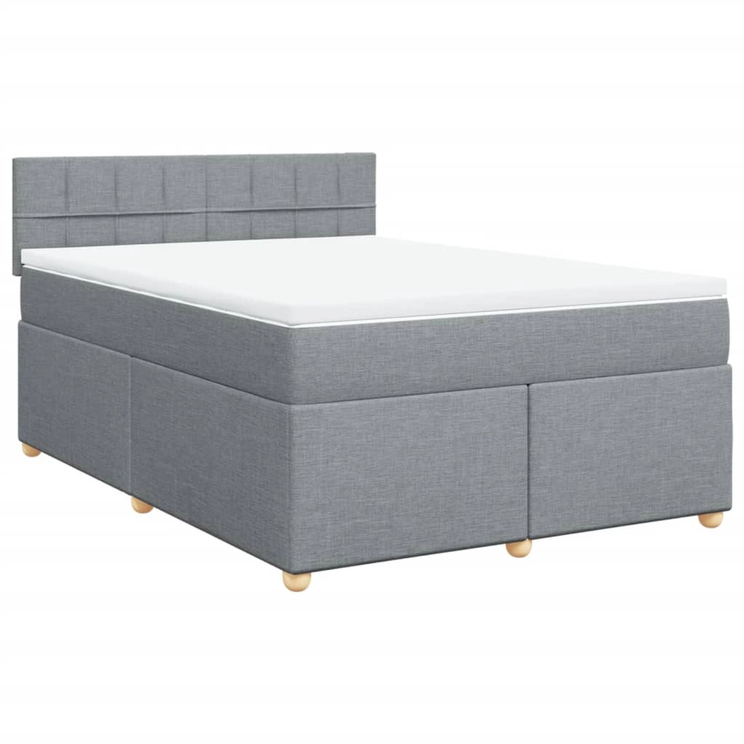 vidaXL Boxspringbett mit Matratze Hellgrau 140x200 cm Stoff 3286703 günstig online kaufen
