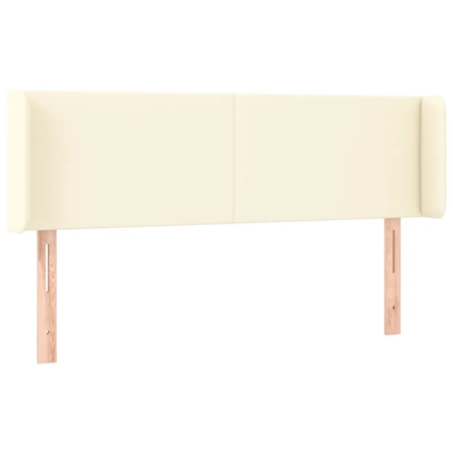 vidaXL Kopfteil mit Ohren Creme 147x16x78/88 cm Kunstleder 3118580