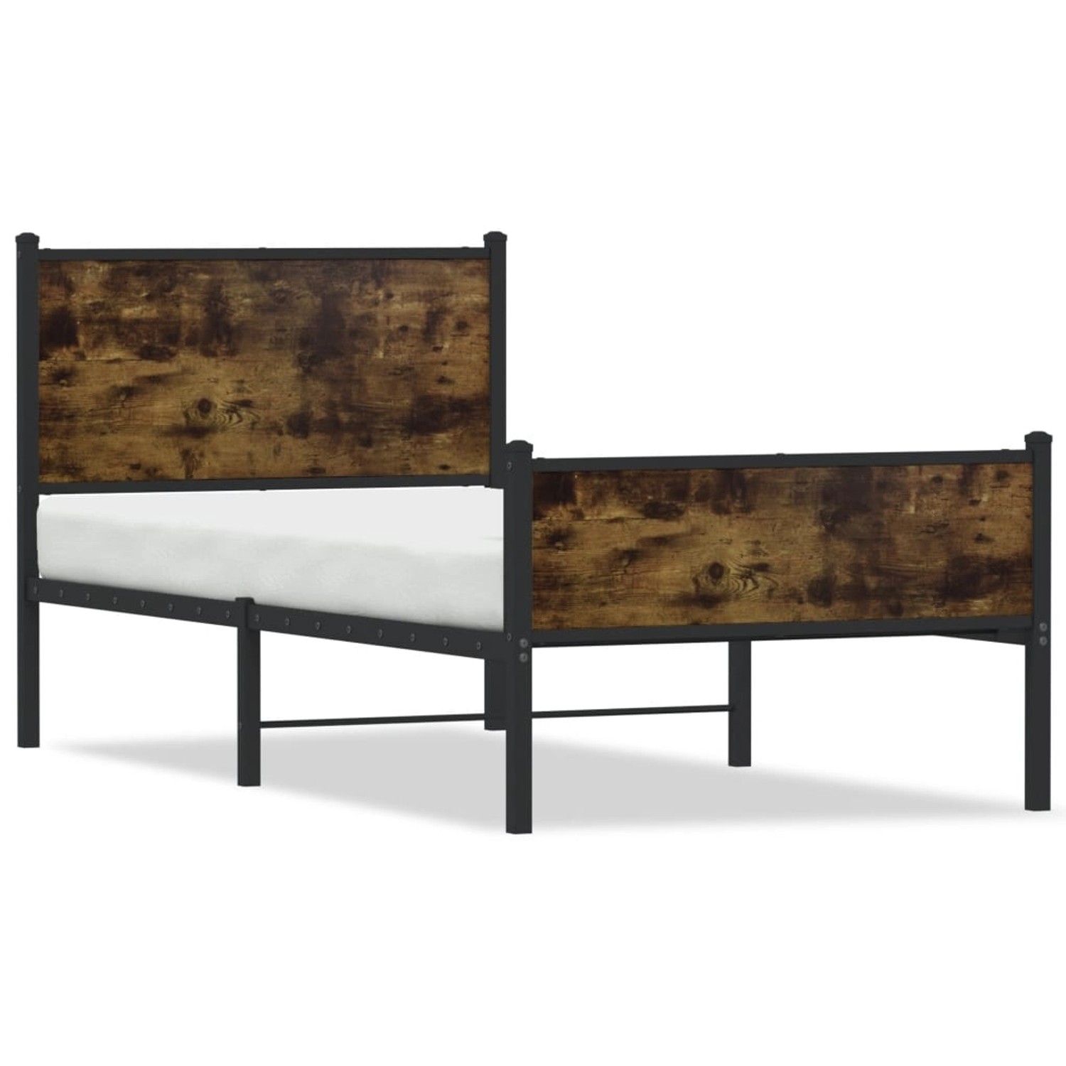 vidaXL Metallbett ohne Matratze Räuchereiche 80x200 cm 4007841 günstig online kaufen