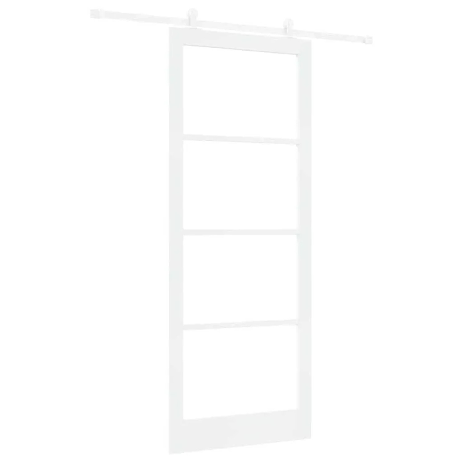vidaXL Schiebetür ORKDAL Weiß 93 x 232 cm Massivholz Kiefer und Glas 3332068