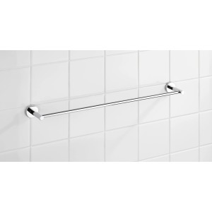 Wenko Handtuchstange Uno Elegance, Chrom, zur Wandmontage im Badezimmer.