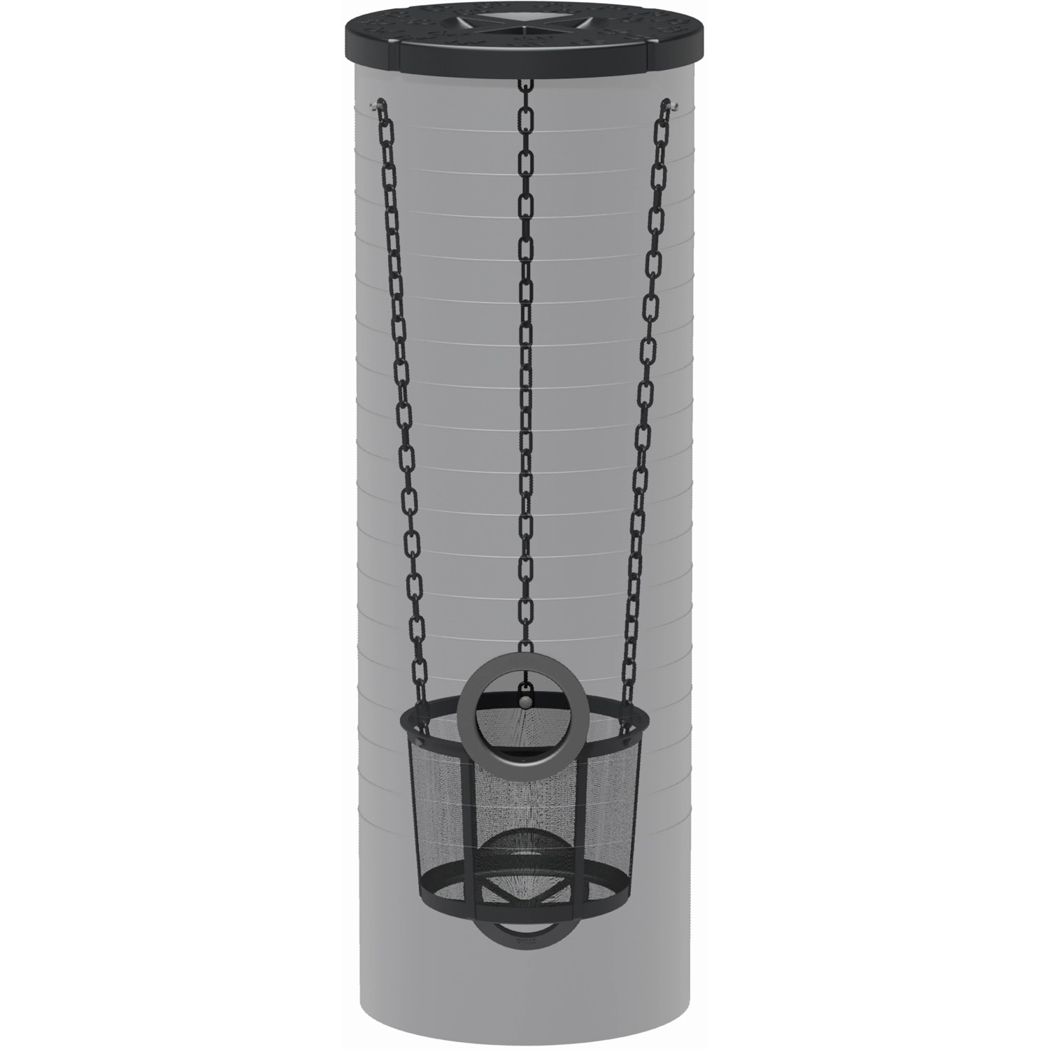 ACO Revisionsschacht DN 400 für Sickerbox mit Deckel und Schlammeimer.