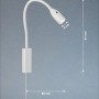Weiße Fischer & Honsel LED Wandlampe Sten, flexibel, 61cm, für Schlafzimmer & Wohnraum.