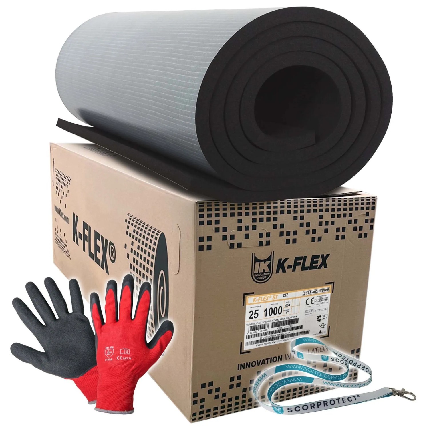 Scorprotect K Flex ST Isolierplatte Selbstklebend Isolierstärke 25 MM X 1 M X 4 M Mit Zubehör