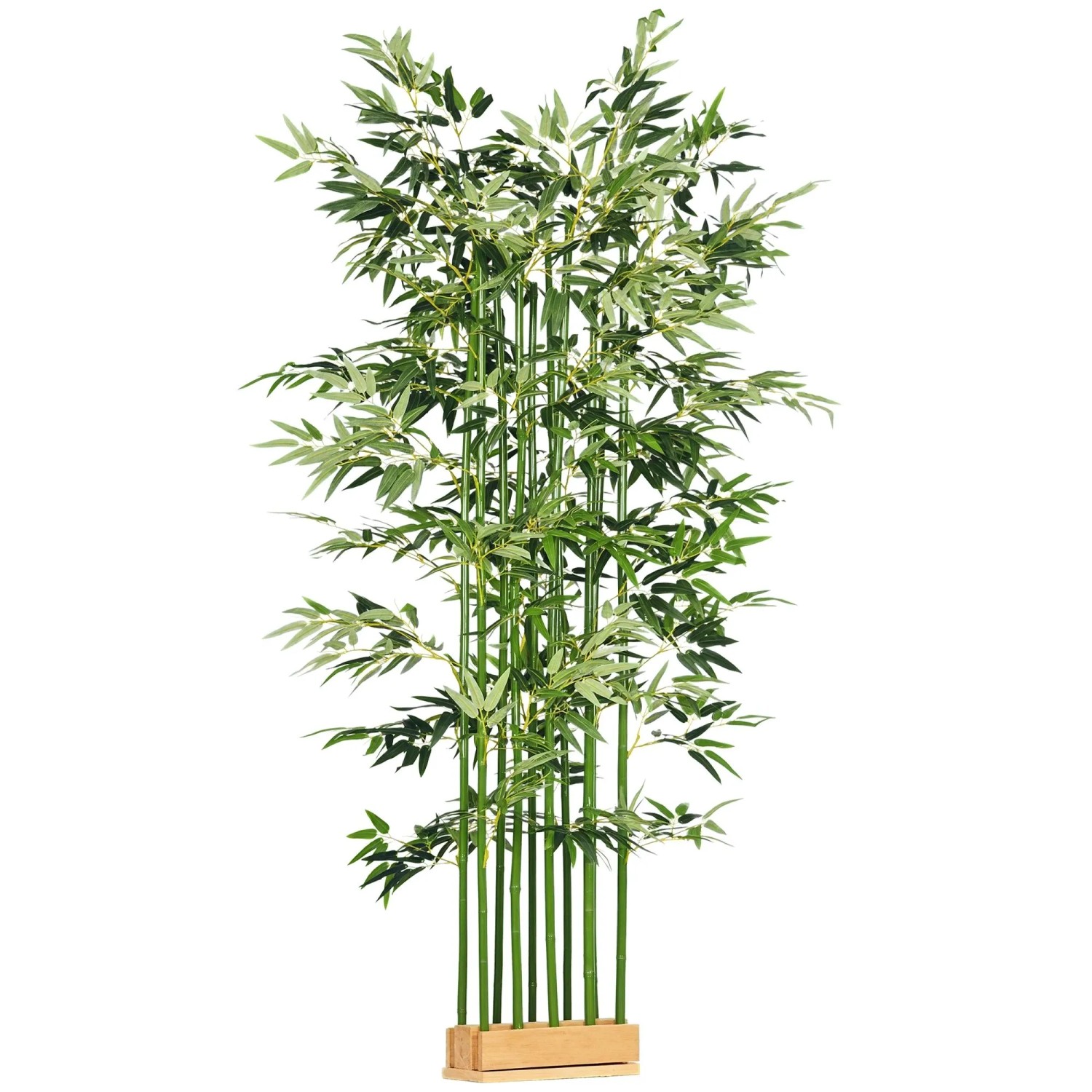 HOMCOM Künstliche Pflanze Polyester Bambus  Ø35 x 180H cm