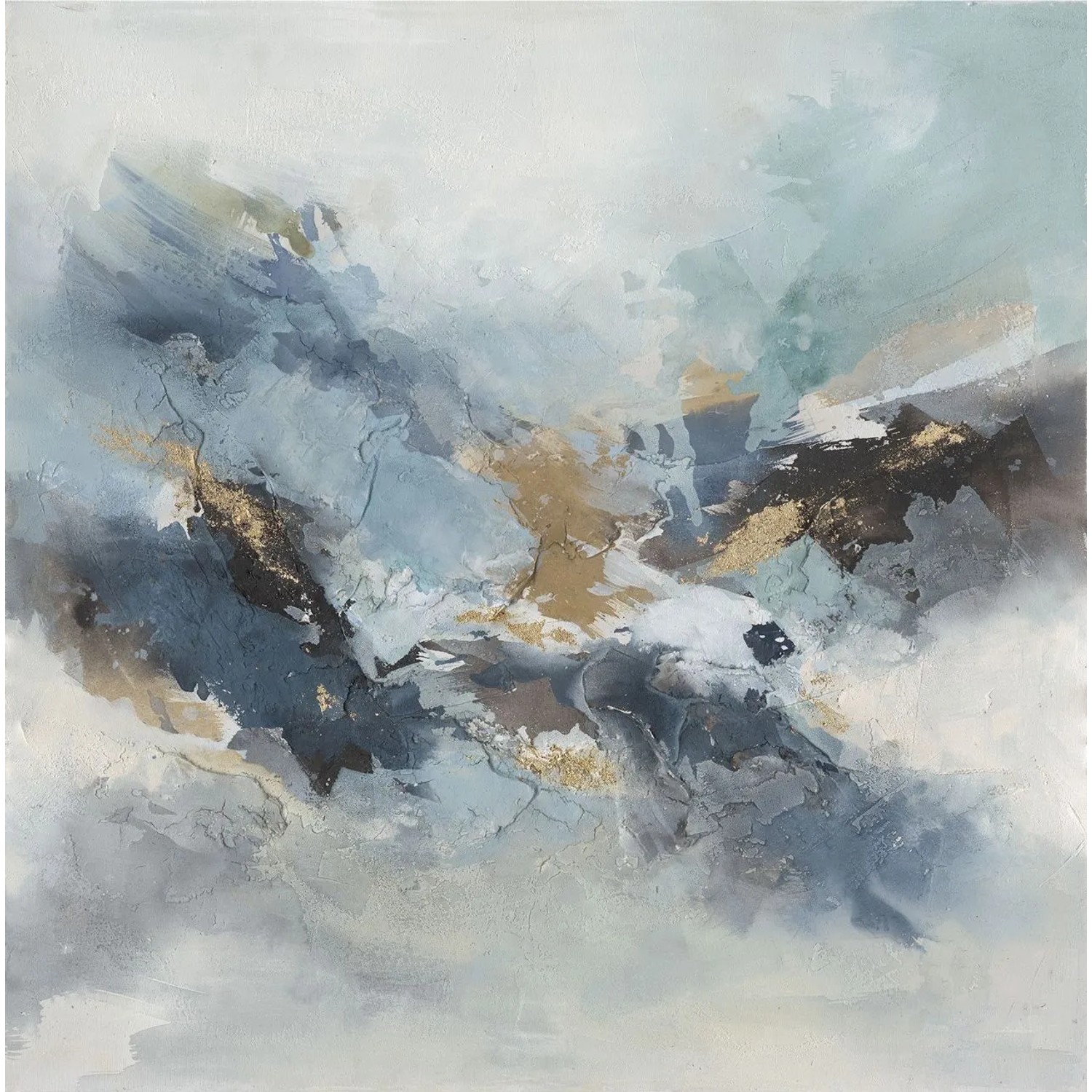 Art Universe Leinwandbild Light Blue Impression 80 x 80 cm