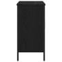vidaXL Waschbeckenschrank, Schwarz Eichen-Optik, 60x30x60 cm. Unterschrank mit Tür für Badezimmer.