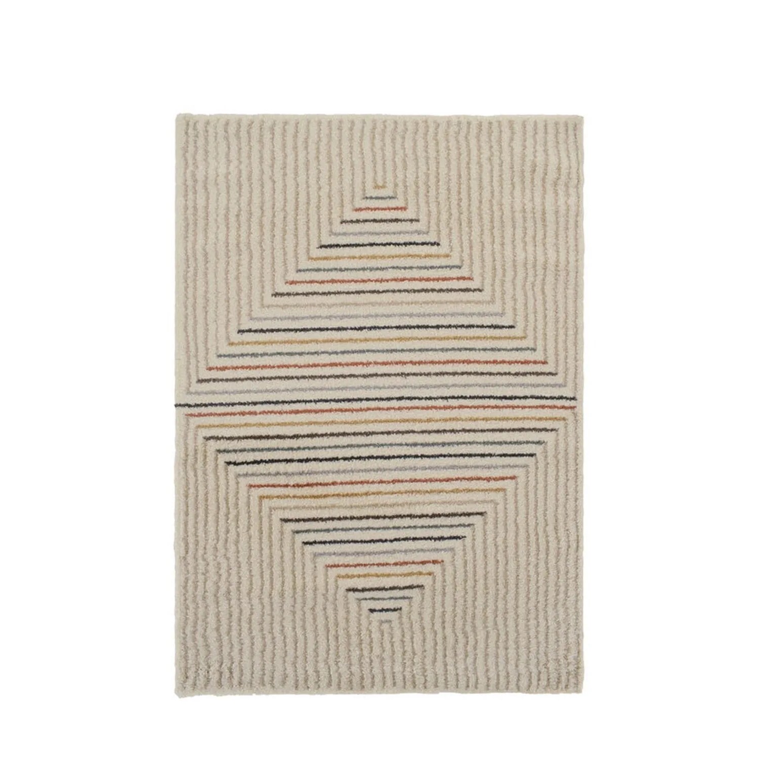 Vercai Rugs Teppich City Linien Creme 120 x 170 cm
