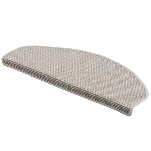 Graue Sisal Stufenmatte, 24x65cm, aus dem 15er Set. Treppenschutz für mehr Halt und Sicherheit.