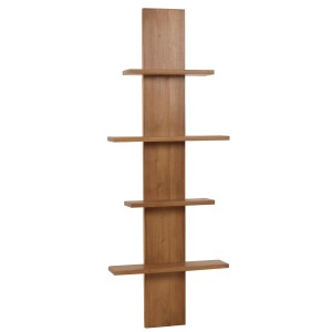 BERLINLODGE Teak-Wandregal HxBxT 151x56x15cm Badregal Hängeregal Regal Hochwertiges B-Grade-Teak Kernholz 20-30 Jahre