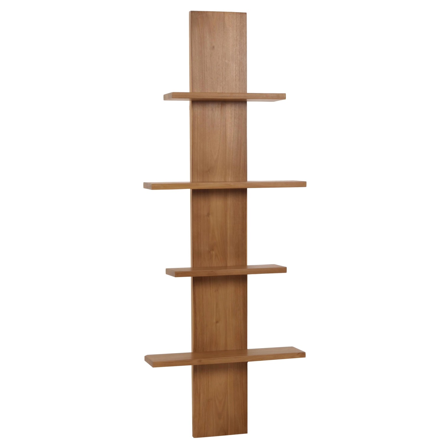 BERLINLODGE Teak-Wandregal HxBxT 151x56x15cm Badregal Hängeregal Regal Hoch günstig online kaufen