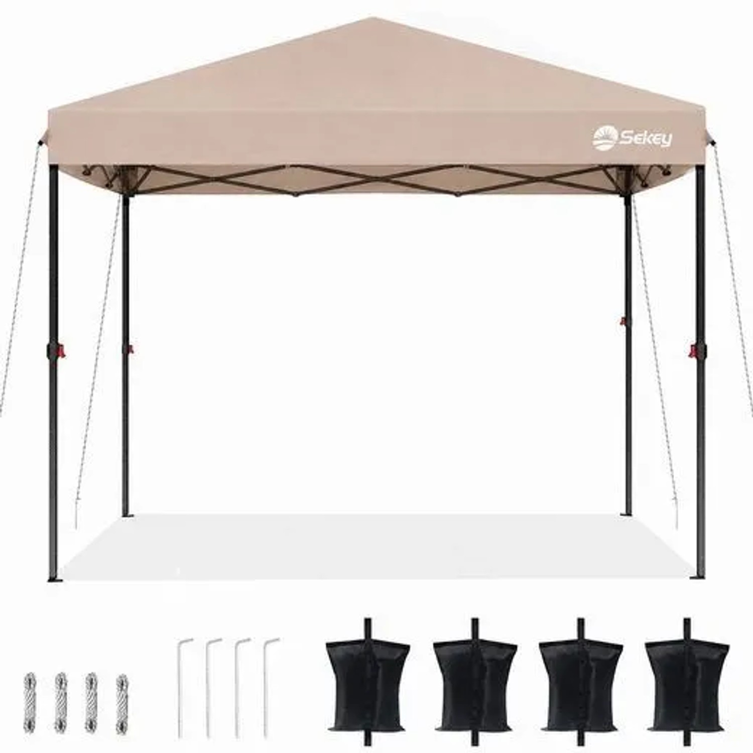 Sekey Faltpavillon 300x300 cm Pop Up Wasserdicht Höhenverstellbar UV Schutz 50
