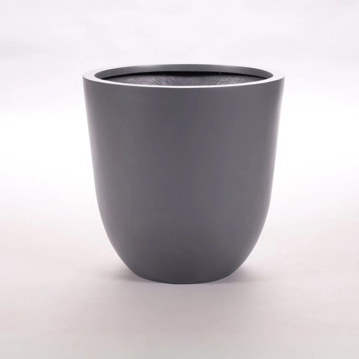 Elegant Einrichten Pflanzkübel Fiberglas Anthrazit-Metallic Rund-Konisch D6 günstig online kaufen