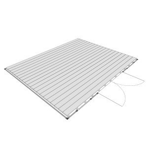 Elephant DIY Fußbodenset für Gartenhaus L aus WPC-Dielen, Unterkonstruktion und Montageclips.