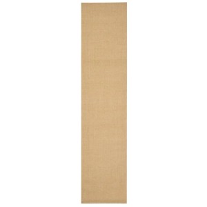 Langer Sisalteppich in Naturfarbe, 66x300 cm, mit gewebter Struktur für den Innenbereich.